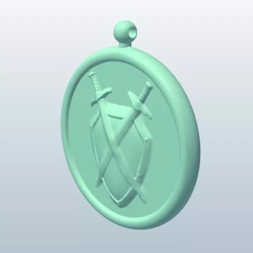 Battle Shield Crossed Swords 3d model Battle Shield Crossed Swords 3d model