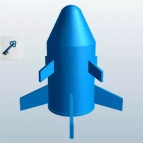 Kid Toy Rocket 3d model