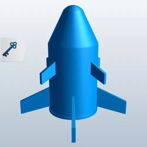 Tintin Cartoon Rocket 3d model