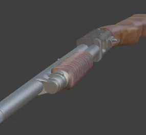 Vintage Shotgun V1 3d model