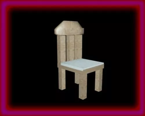 Simple Chair White Wood 3d model Simple Chair White Wood 3d model