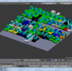 Game Lowpoly Cars Set 3d model