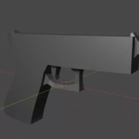 Simple Pistol Gun 3d model