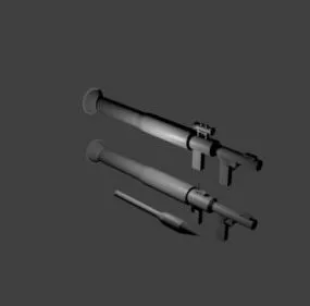 Simple Rpg Lowpoly Gun 3d model