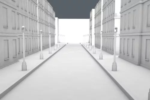 Simple Street Scene 3d model Simple Street Scene 3d model