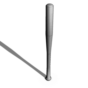 Simple Wood Bat 3d model
