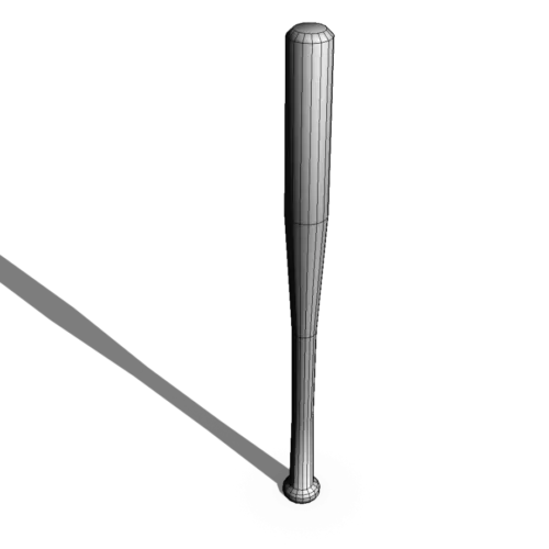 Simple Wood Bat 3d model Simple Wood Bat 3d model
