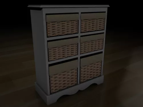 Kitchen Basket Wire Style 3d model