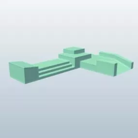 Skate Park Sport Building 3d model