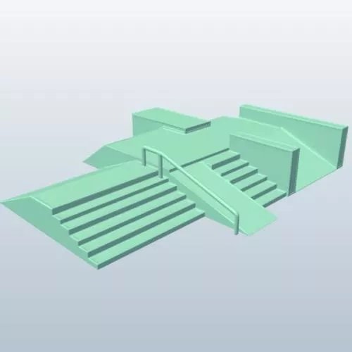 Park Path Landscape 3d model