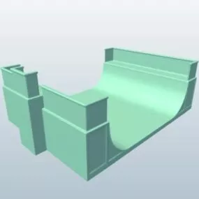 Skate Park Pipes 3d model