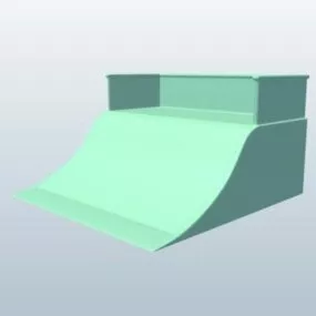 Skate Park Ramp Landscape 3d model