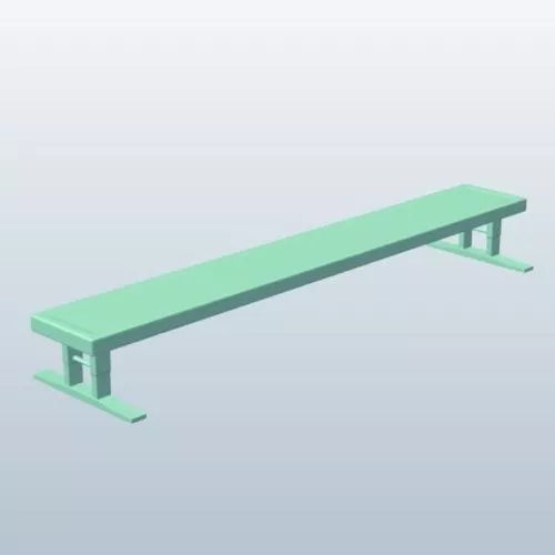 Rustic Bench Furniture 3d model