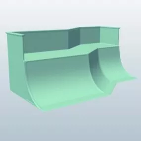 Skatepark Ramp Building 3d model