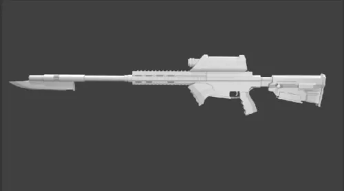 Charleville Rifle 1777 Gun 3d model