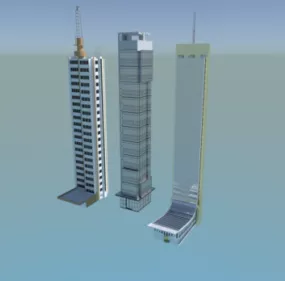 Three Skyscrapers 3d model