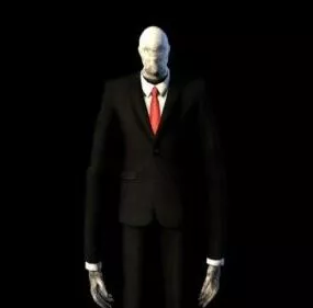 Slenderman Character Rigged 3d model