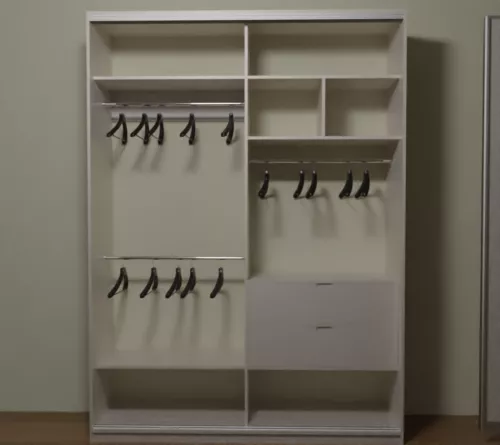 Chinese Wood Wardrobe Shelf 3d model
