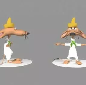 Slowpoke Character 3d model