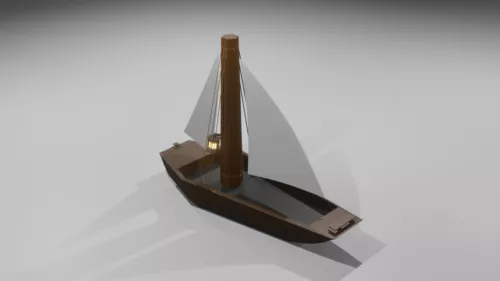 Small Sail Ship Lowpoly 3d model Small Sail Ship Lowpoly 3d model