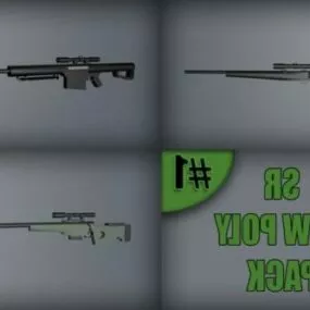 Sniper Rifle Pack 3d model