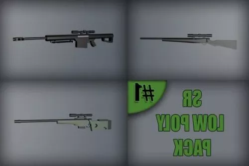 Rifle Gun With Scope 3d model