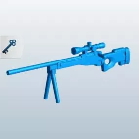 Sniper Rifle Lowpoly 3d model