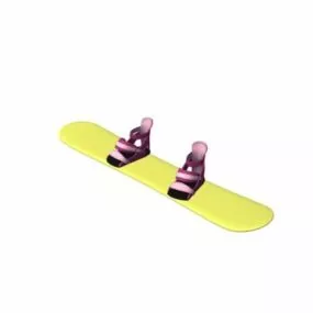 Yellow Snowboard 3d model