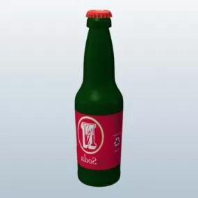 Soda Glass Bottle 3d model