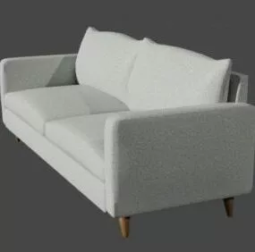 Fabric Sofa 2 Seats 3d model