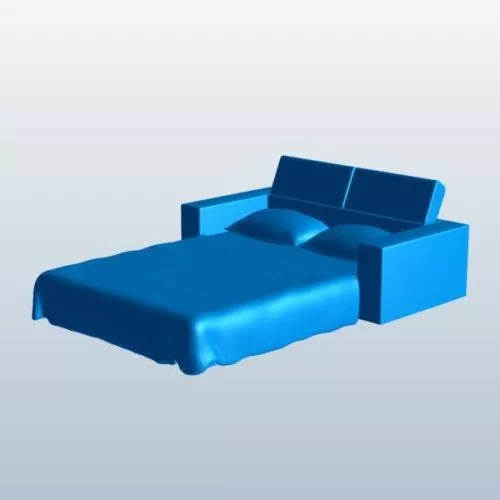 Sofa Bed Lowpoly 3d model Sofa Bed Lowpoly 3d model