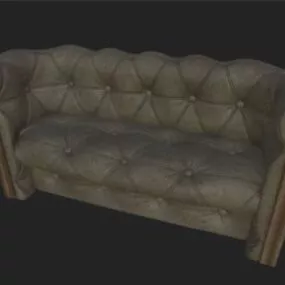 Leather Sofa Chesterfield 3d model