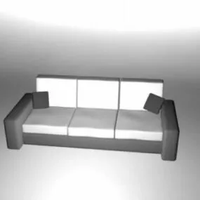 Sofa 3 Seaters Lowpoly 3d model
