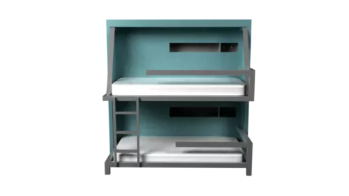 Blue Bunk Bed 3d model Blue Bunk Bed 3d model