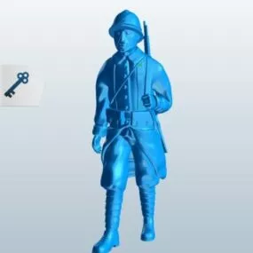 Soldier Walking With Rifle 3d model