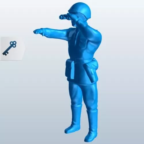 Russian Soldier Omon Unit With Gun 3d model