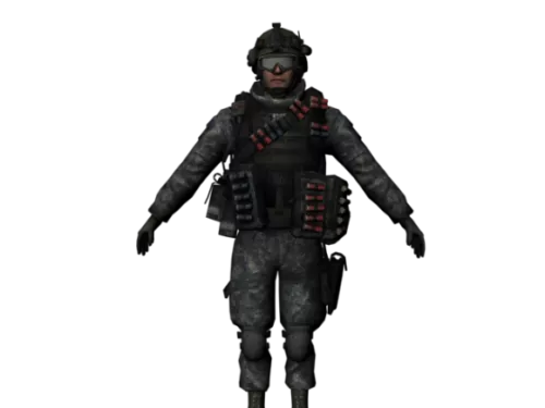 Wehrmacht Soldier In Uniform Character 3d model