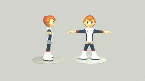 Kirito Anime Character 3d model