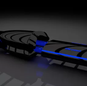 Gaming Spaceship V3 3d model