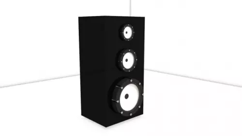 Audio Speaker With Glass Stand 3d model
