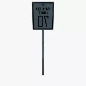 Traffic Speed Limit Sign 3d model