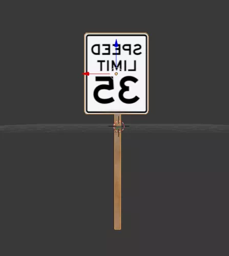 Road Traffic Sign Structure With Column 3d model