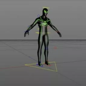 Spider Man Character Rigged 3d model
