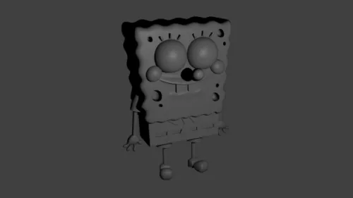 Sponge Robot Character 3d model Sponge Robot Character 3d model