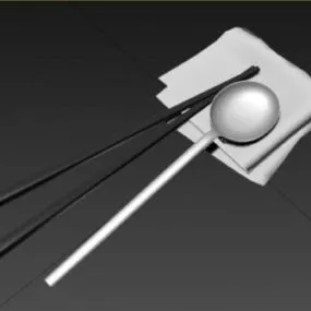Dinning Spoons Chopsticks 3d model