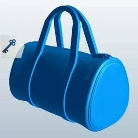 Leather Sports Duffle 3d model