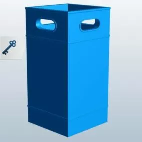 Square Umbrella Stand 3d model