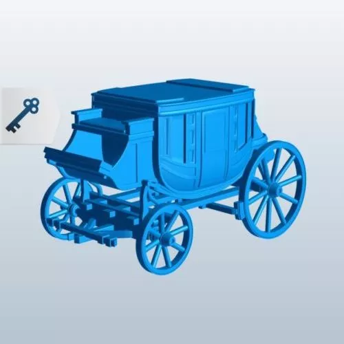 Stage Coach Vehicle 3d model Stage Coach Vehicle 3d model