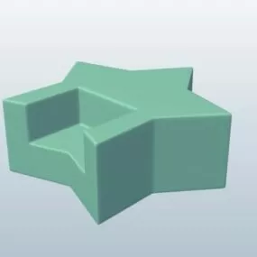 Star Chair Shaped 3d model