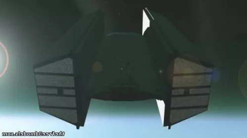 Xwing Futuristic Spaceship 3d model